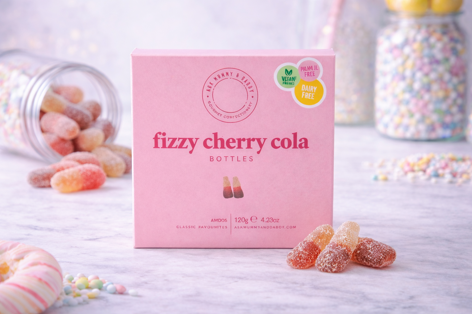 Fizzy Cherry Cola bottles giftbox