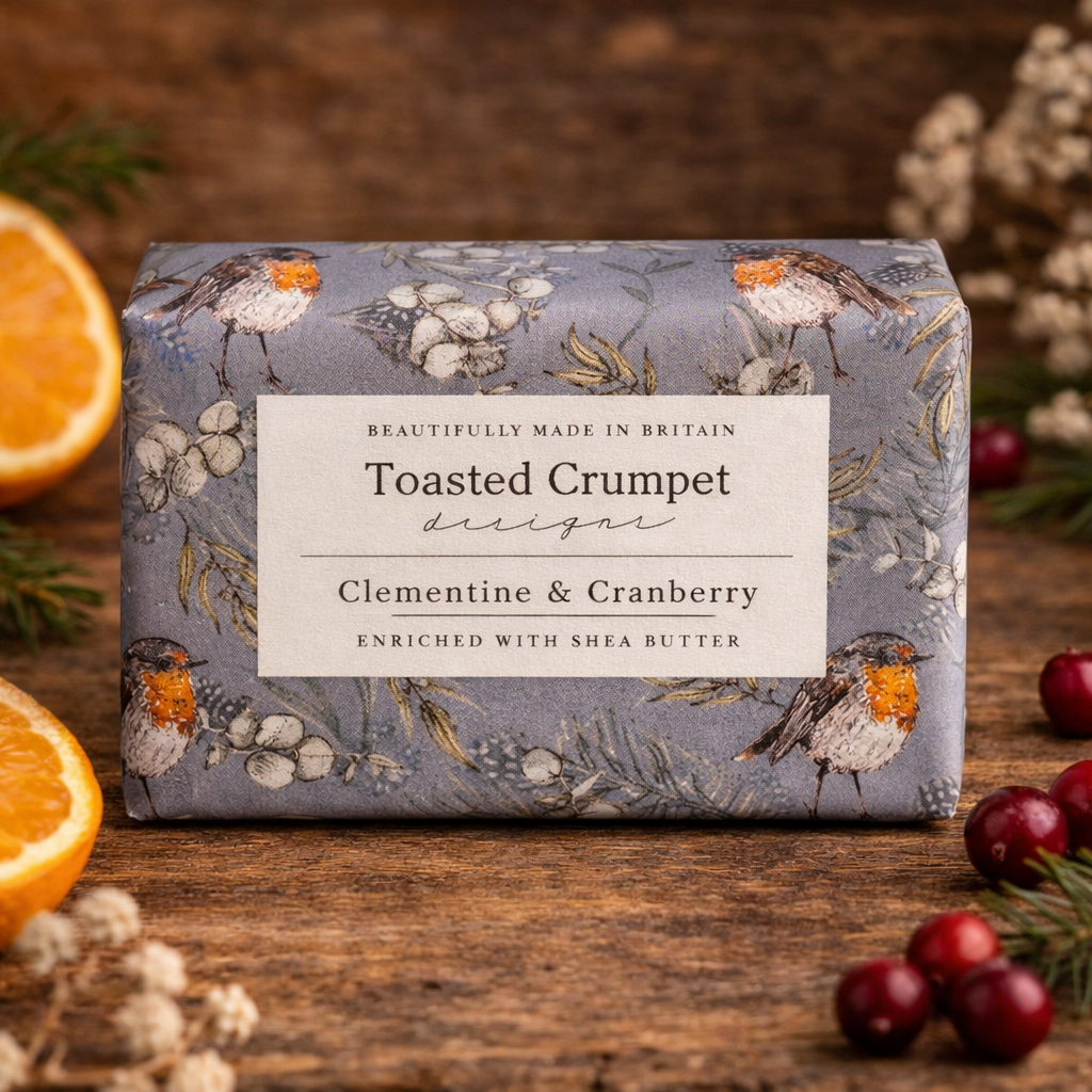 Clementine and cranberry soap